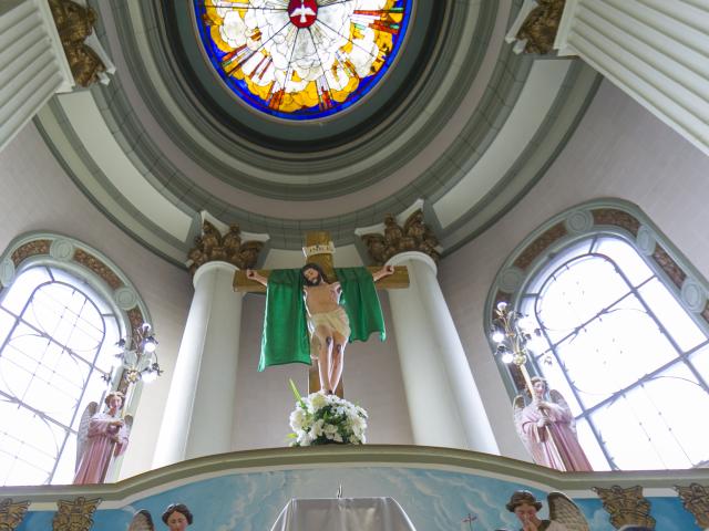 Vitral Espiritu Santo Mision Guadalupe