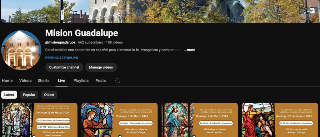 Imagen YouTube Mision Guadalupe